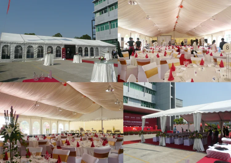 20 x 20 big outdoor white pvc wedding commercial party tent