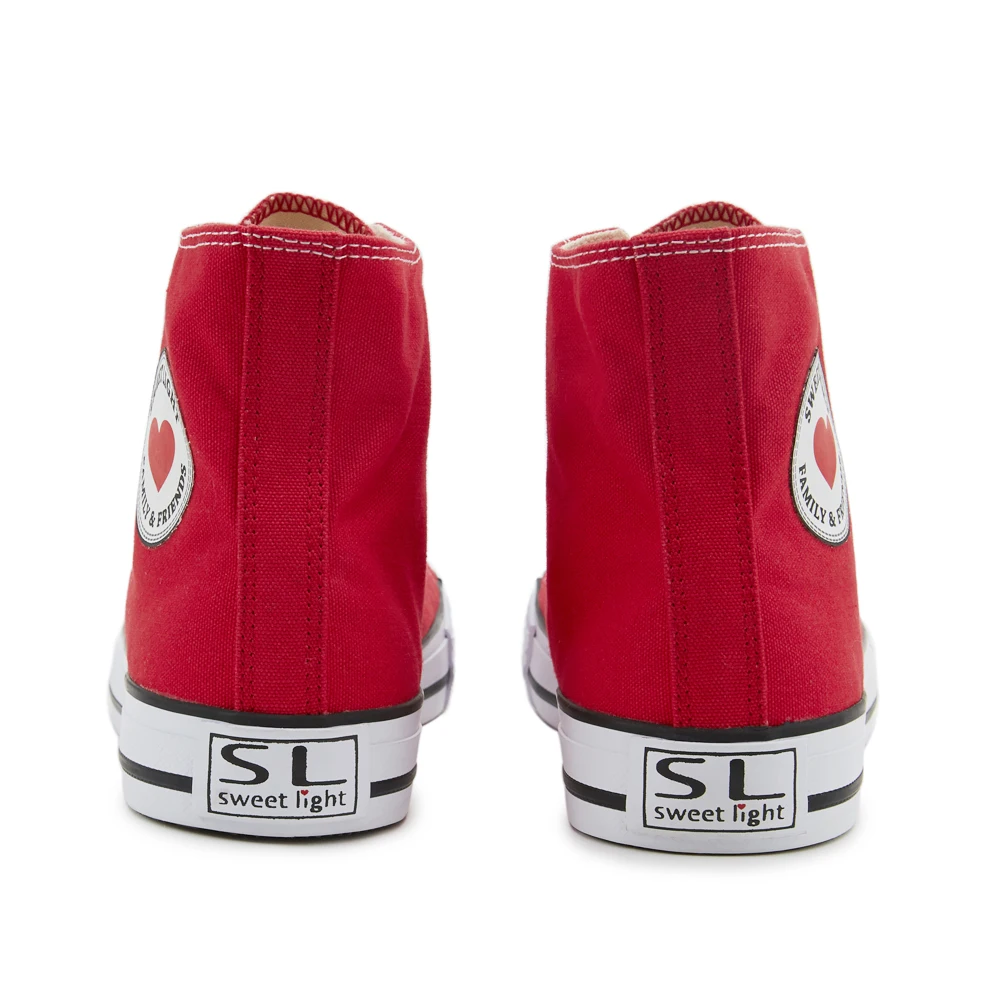 New Style Blank Canvas High Top Red Shoes For Women Buy Canvas Shoe
