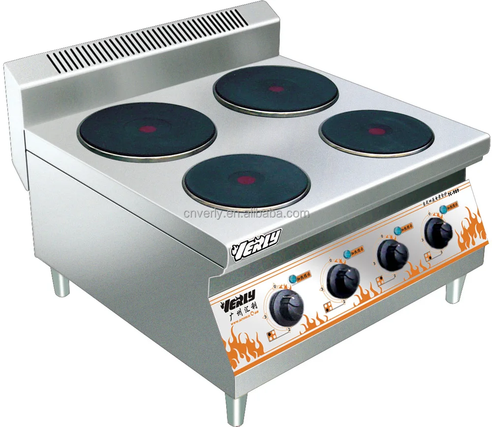 Stainless Steel Commercial Electric Table Top 4 Hot Plate Cooker Tc 909