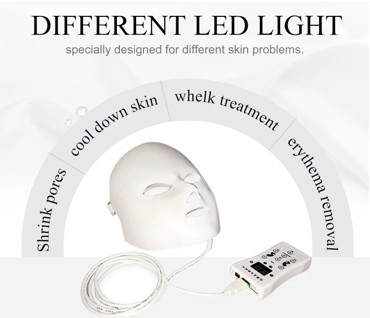 7 color LED facial mask beauty instrument