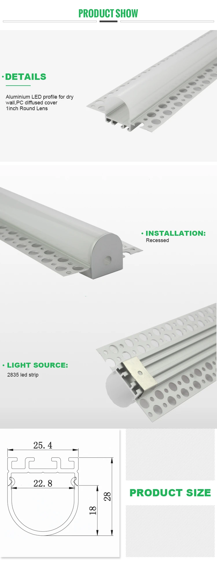 Perfil Aluminio Tira Led Y Difusor 12MM Lighting Aluminum Profile Channel With Freedom Choice Mounting Bracket