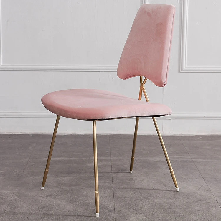 Wedding event party restaurant furniture fabric metal  dining chair Italian style chair with metal legs
