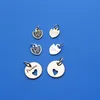 various shape pendant for necklace/bracelet, cut out shield /heart shaped silver jewelry tag