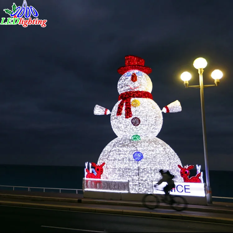 Christmas led street light motif outdoor snowman