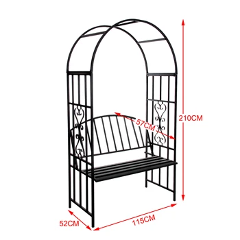 Steel Garden Arch With Seat For 2 People Arbor Various Steel Garden Arch With Seat For 2 People Arbor Various Climbing Plant