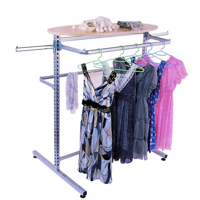 Factory Directly Advertising Floor Standing Metal Material Clothes Display Stand