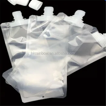 Hide Clear 2 Oz 4 8 16oz Wine Spout Pouch Drink Plastic Flask Bags Liquid Beverage