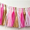 Easter party decorations silk paper colorful tassel garlands
