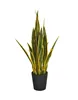 106cm Silk Artificial dark green with black pattern, deocortive plant for home decorate zebra pinto two colors