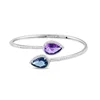 New Designed 925 Solid Sterling Silver Gift CZ Gemstone Lucky Bangle