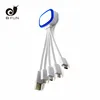inexpensive promotional product Multi connector charging short 4 in 1 led light up usb cable