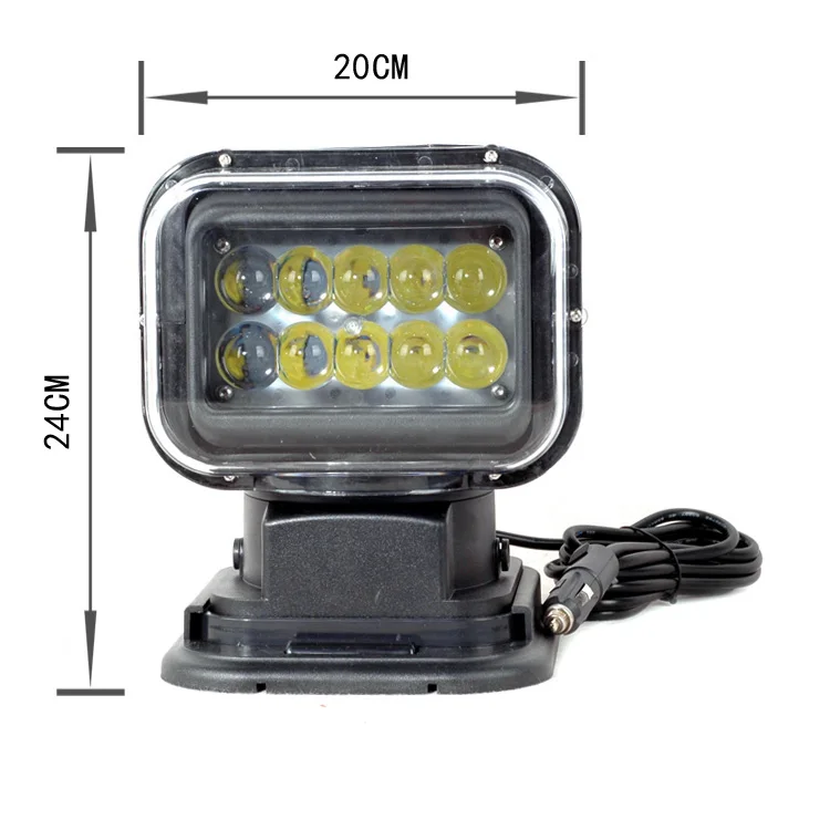 Led Search Light 6 Inch 50W 360 Degrees Rotating Remote Control 9-32V Work Lamp Spot Driving Lamps Fog Lights Offroad Lights Hunting SUV ATV 4X4 Truck Boat Camping Fishing Exploring Lighting