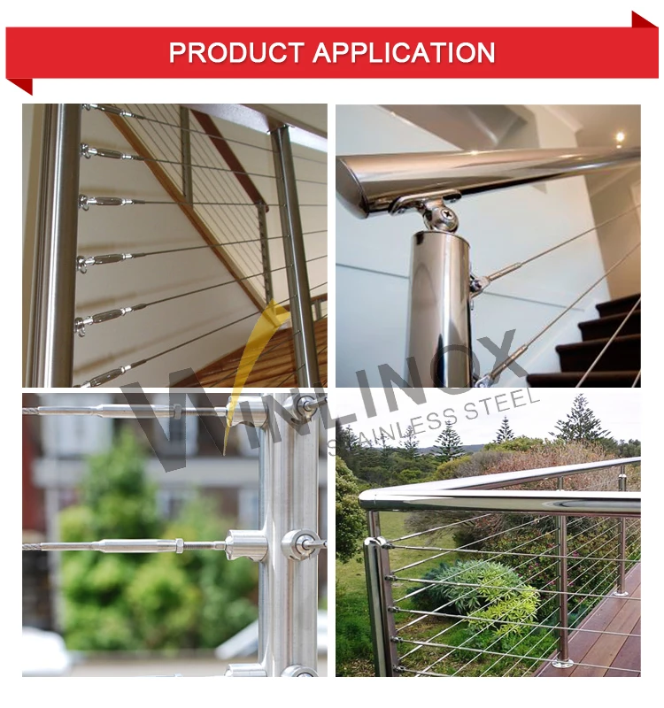 Ss304 Inox Lowes Deck Railing Kits Cable Railing System Buy Cable