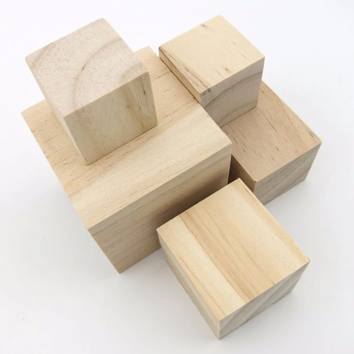 unfinished wooden blocks