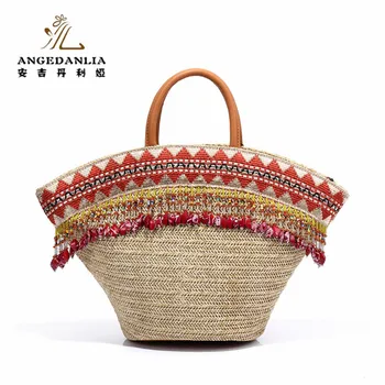 2018 New Design Straw Tote Beach Bag Handbag Grass Summer Bags Philippine French Product On 2018 New Design Straw Tote Beach Bag Handbag Grass Summer Bags Philippine French Product On