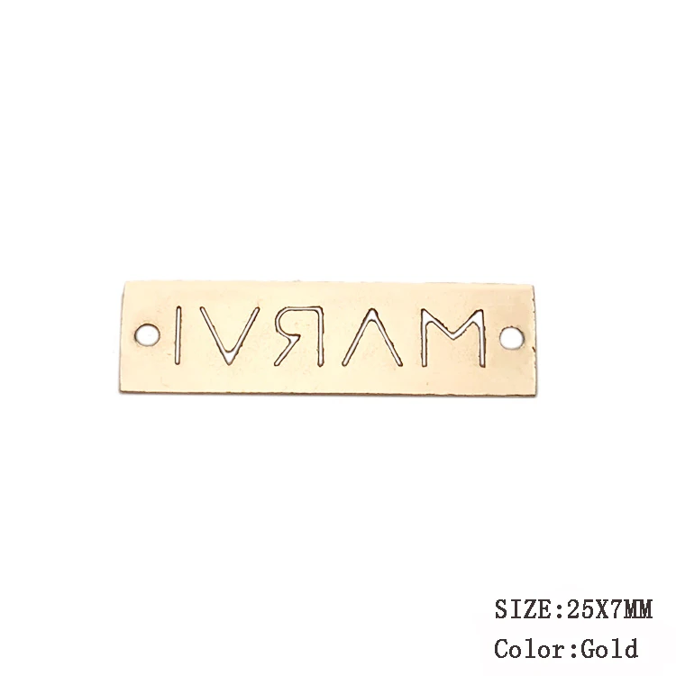 Factory price custom die zinc metal label tag for shoe