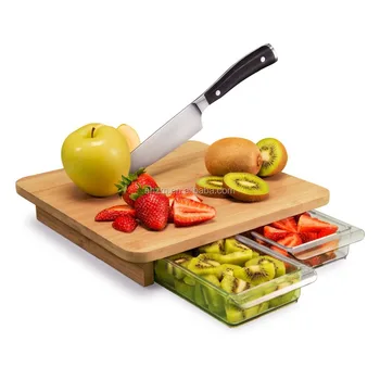 chopping board with drawers