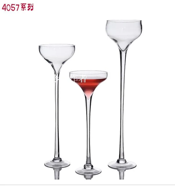 Giant Wine Champagne Glass Vase With Long Stem For Home Wedding