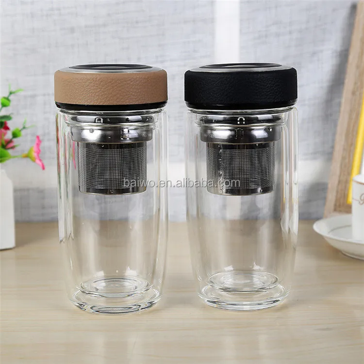 Factory Direct Sale 350ml 12oz Ultra Clear Spill Proof Strong Double