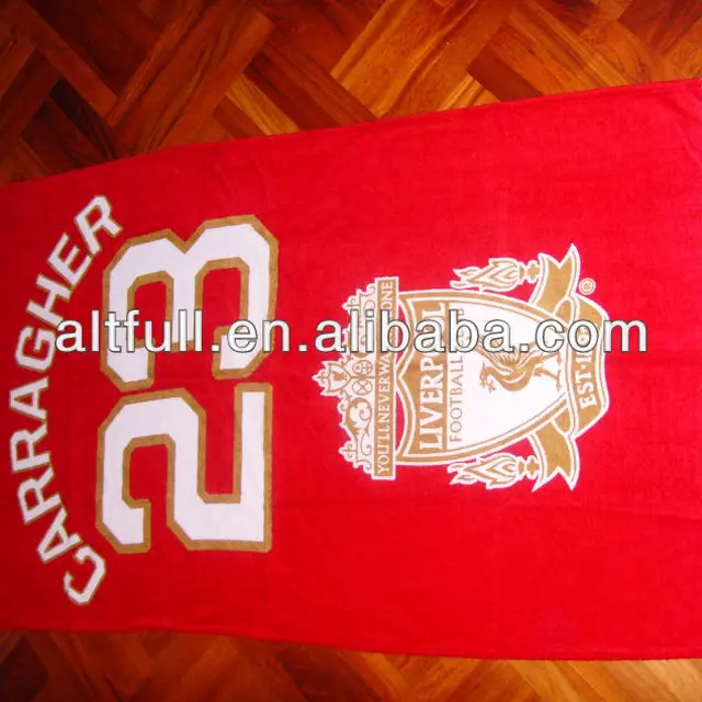 reactive print cotton beach towel velvet print towel custom