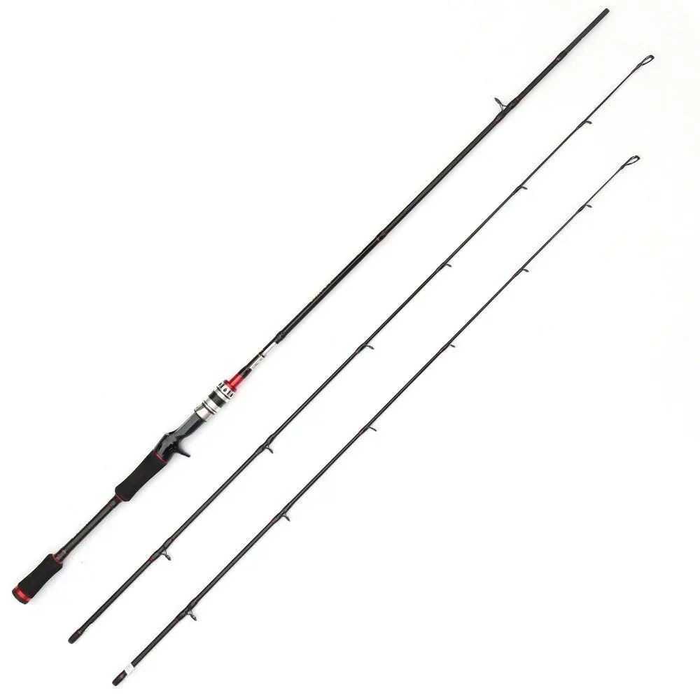 Fiblink Portable Saltwater 3-Piece Travel Graphite Heavy Boat Rod