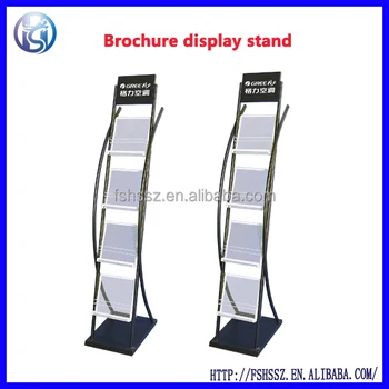 Iron Steel Portable Magazine Display Stand Outdoor Brochure Holder Iron Steel Portable Magazine Display Stand Outdoor Brochure Holder Hs Zl09