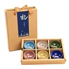 Colorful Ice Crack Glaze Ceramic Kung Fu Tea Cup Sets 3D Fish Cup Gift