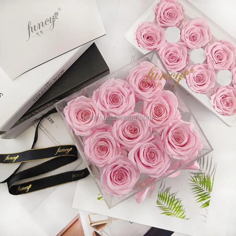 Beautiful Preserved Rose Flower 45cm A Grade Stabilized Rose Preserved Long Lasting Eternal