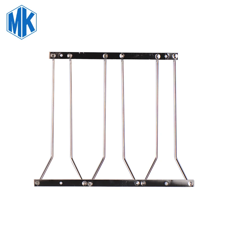 Under Cupboard Cup Holder Cabinet Hanging Drainer Double Row Hooks Hold 2-8 Cups Stainless Steel Wine Glass Hanger