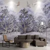 fancy flower panel design 3d stereoscopic home decoration tv background wall papers