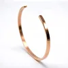 Best seller 316L stainless steel minimalist gold thin cuff open bangle for women