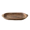 Wholesale Old Rustic Paulownia Wood Carved Wood Food Serving Tray