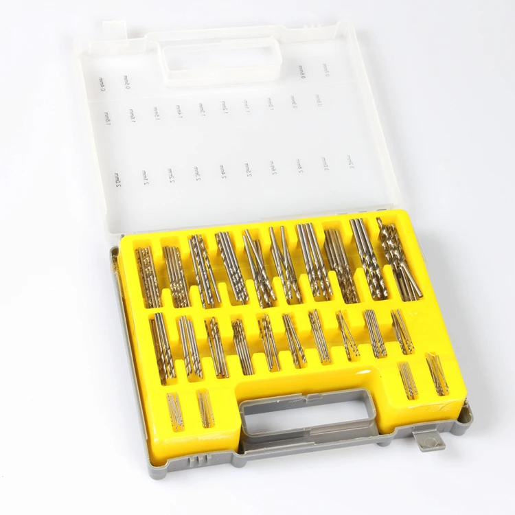 150pcs Metric HSS Small Mini Micro Drill Bit Set for Watch Precision Craft and Hobby Work Drilling in Plastic Box