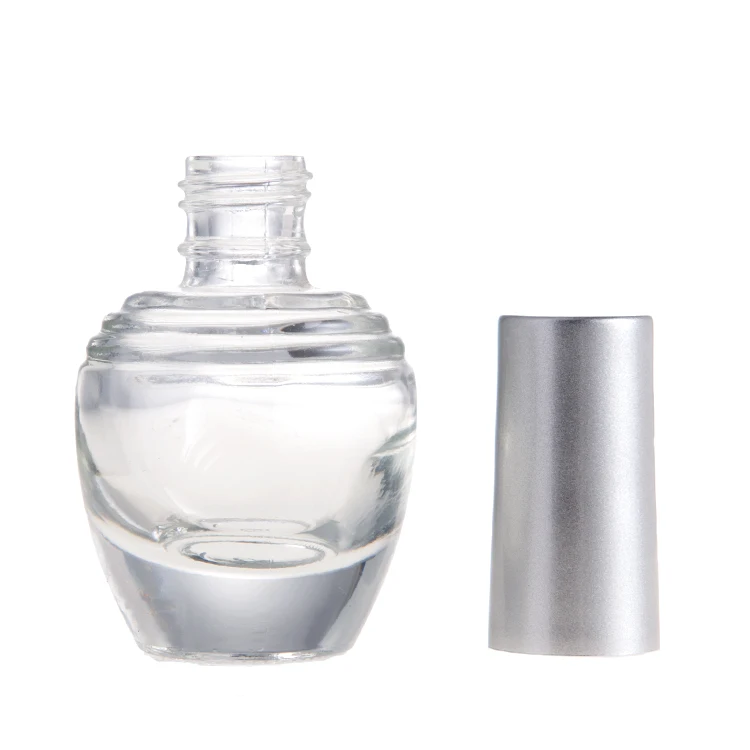 
China Manufacturers Black Cap Clear Glass 17Ml 18Ml Refillable Empty Nail Polish Bottle Brush 