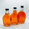 250ml 375ml 500ml empty maple syrup glass bottle with black plastic screw cap wholesale