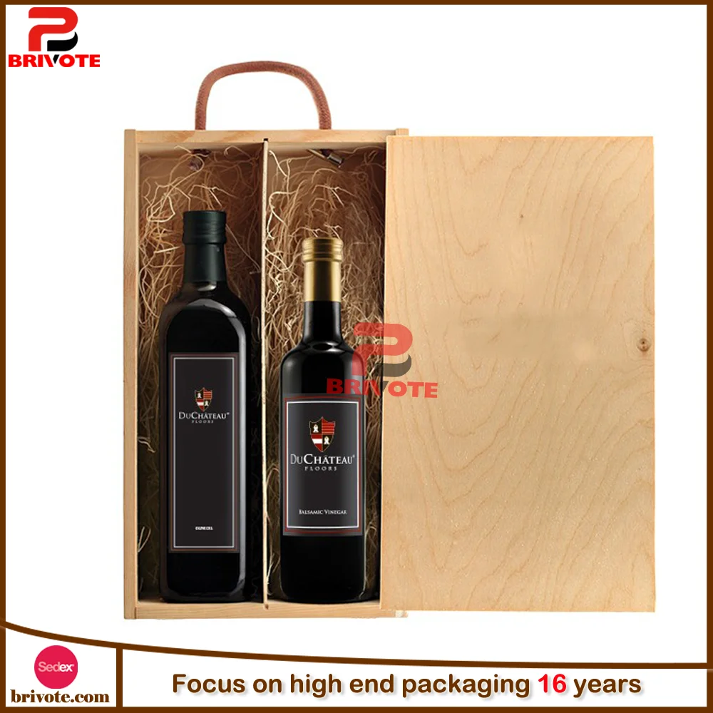 Cheap Unfinished Light Wine Wood Box 6 Bottle /6 Bottle Wood Wine Box
