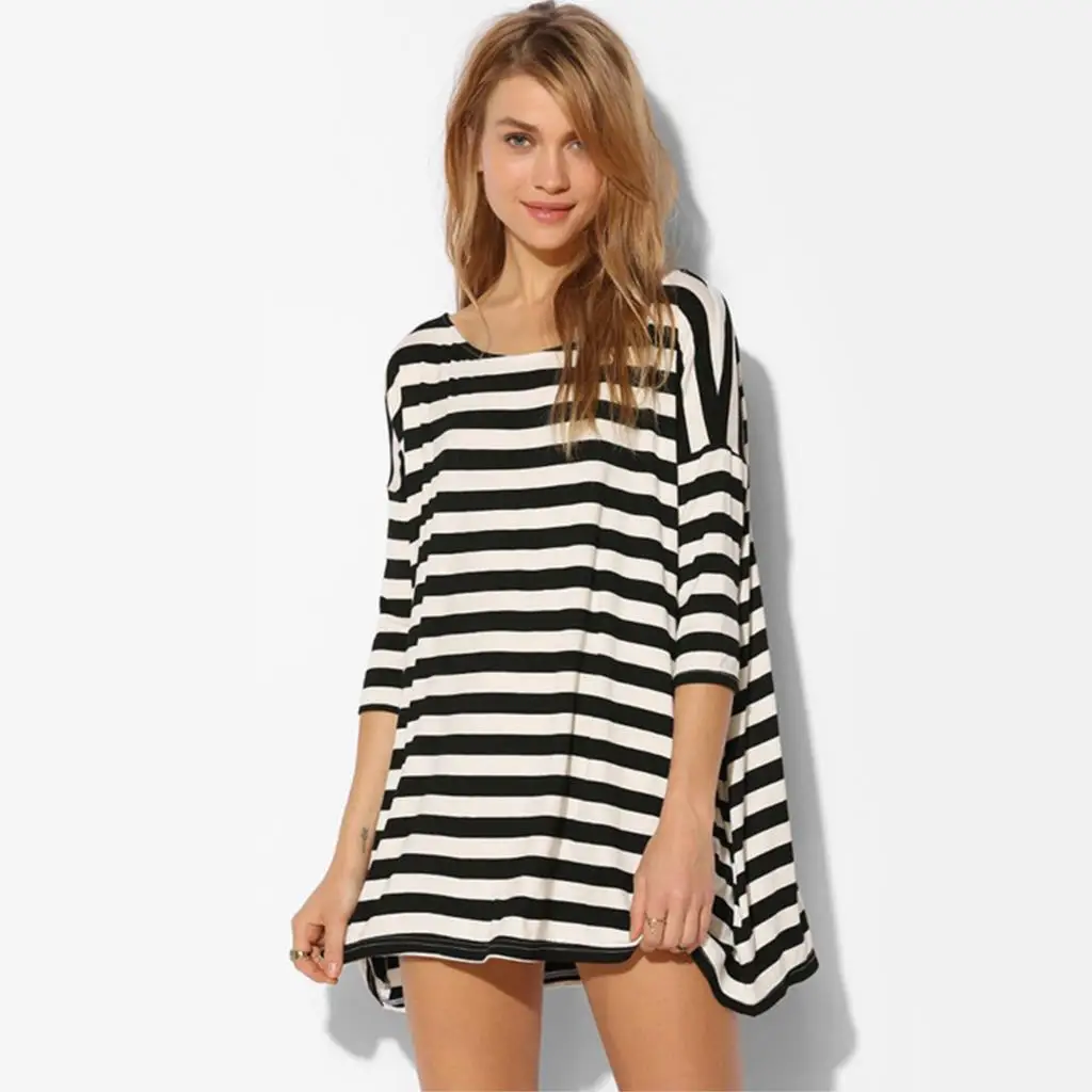 striped shirt womens black and white