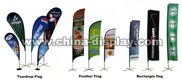 3 Aluminum 1 Fiberglass Feather Flag Pole Wholesale Promotional Project