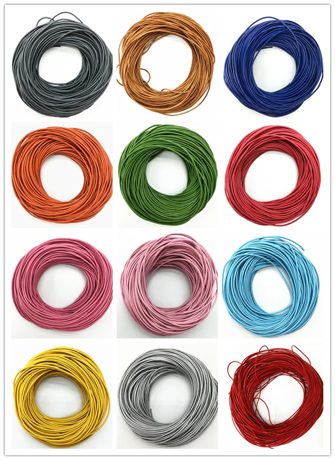 3mm 5mm 6mm Round Leather Cord Wholesale All Size And Colors Accept