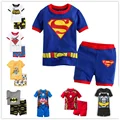 2016 new summer cotton short sleeve clothes sets kids pajamas girls pijama boys children s pyjamas