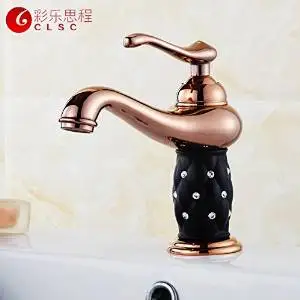 FAYM-European antique brass gold plated hot and cold lavatory faucet