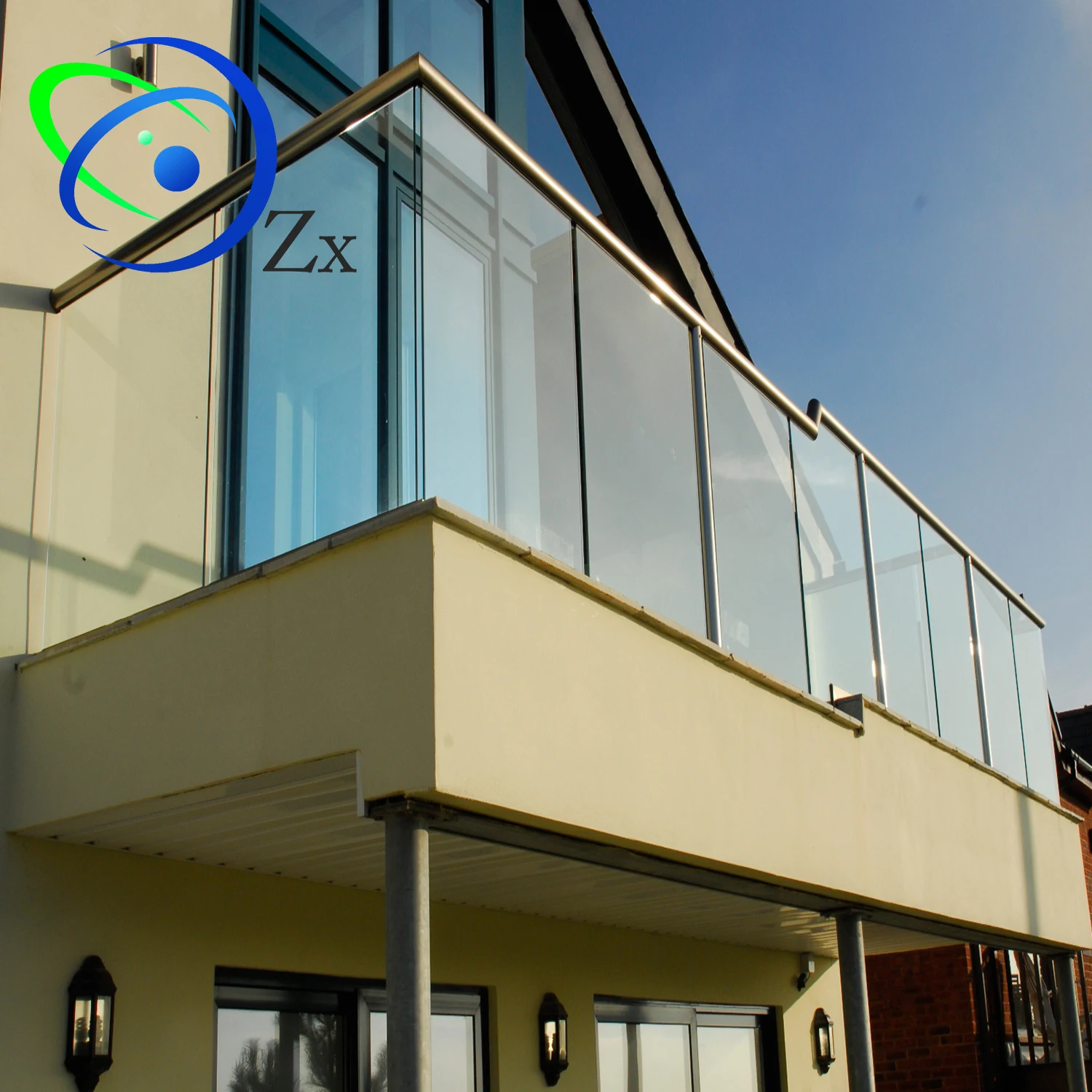 外部无框玻璃栏杆系统阳台/室外甲板栏杆/游泳池围栏