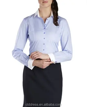 blue formal shirt women