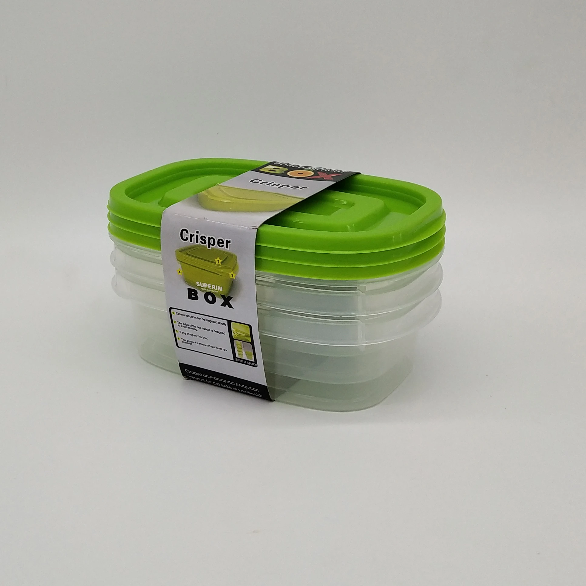 qm 批发 3 件小尺寸一次性便宜塑料保鲜片最佳销售便携式食品容器塑料