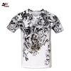Solid custom printed cotton men's t-shirt