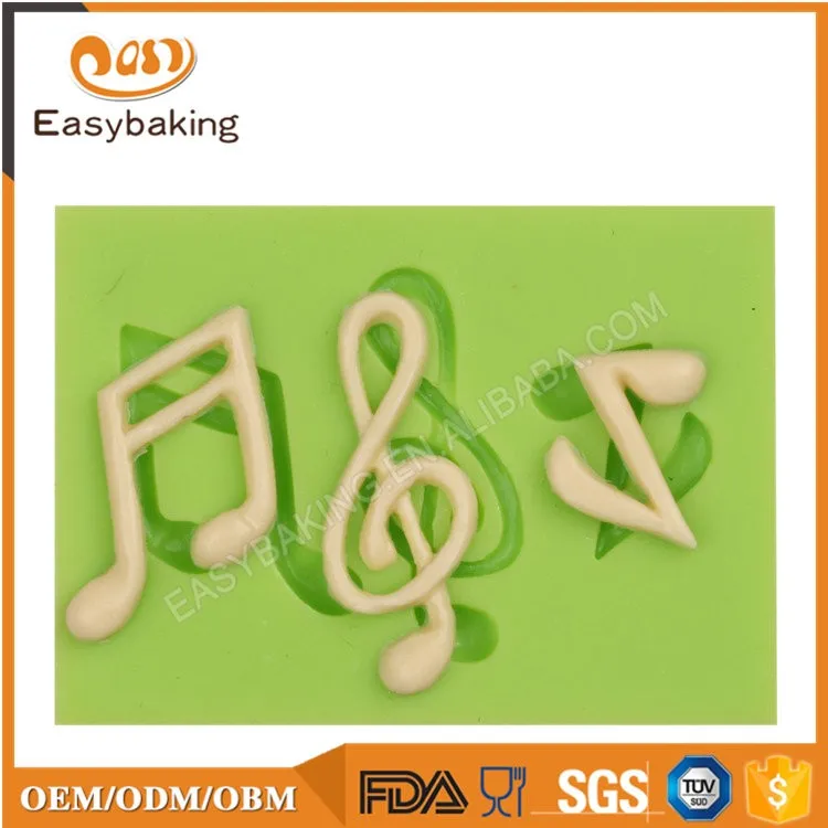 ES-6302 Fashionable musical note shape fondant cake decoration silicone mold