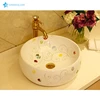 LT-X1A1334 Hot sale round golden line ceramic luxury bench top sink sanitary ware