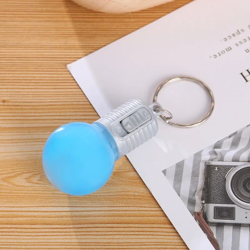 Promotion Simulation The Colorful Key Chain Bulb Shaped Creative Pvc Uv