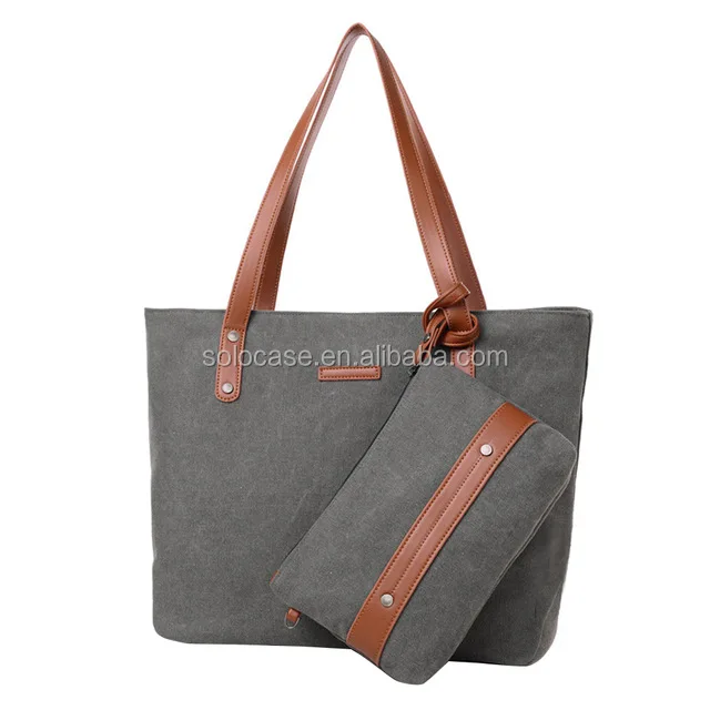 Canvas Grocery Shopping Tote Bag