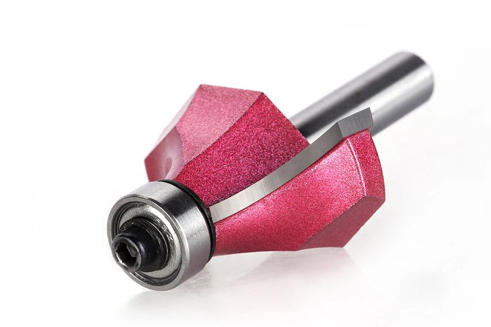 用于木材木工刀具端铣刀轴承铣刀转角圆周位的 8毫米柄圆面铣刀钻头